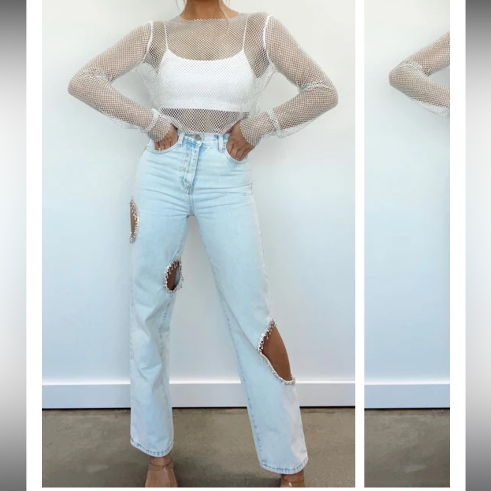 Rinestone denim jeans